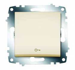 ABB Cosmo Крем Выключатель кнопочный с символом Ключ арт. 619-010300-204