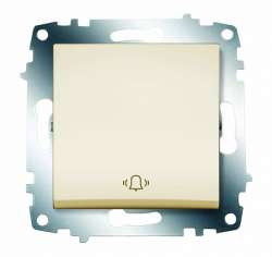 ABB Cosmo Крем Выключатель кнопочный с символом Звонок арт. 619-010300-207
