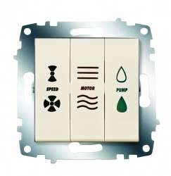 ABB Cosmo Крем Выключатель кондиционера 3 кл. арт. 619-010300-279