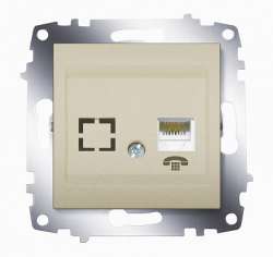 ABB Cosmo Титаниум Розетка TF (RJ 11 + гнездо) арт. 619-011400-221