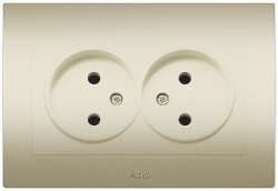 ABB Cosmo Титаниум Розетка б/з двойная арт. 632-011400-908