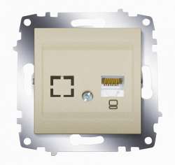 ABB Cosmo Титаниум Розетка комп. (RJ45 cat 6 + гнездо) арт. 619-011400-247