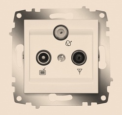 ABB Cosmo Титаниум Розетка оконечная TV + Радио + Спутник арт. 619-011400-234