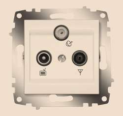 ABB Cosmo Титаниум Розетка прох. TV + Радио + Спутник арт. 619-011400-233