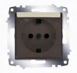 ABB Cosmo Титаниум Розетка с/з с защитной крышкой арт. 619-011400-218