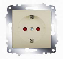 ABB Cosmo Титаниум Розетка с/з с защитными шторками арт. 619-011400-243