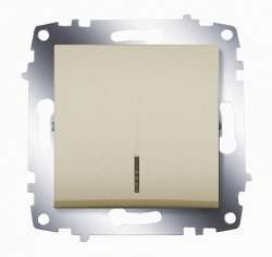 ABB Cosmo Титаниум Выключатель 1 кл с подсв. арт. 619-011400-201