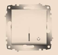 ABB Cosmo Титаниум Выключатель кнопочный с подсв. арт. 619-011400-206