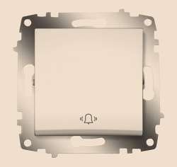ABB Cosmo Титаниум Выключатель кнопочный с символом Звонок арт. 619-011400-207