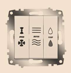 ABB Cosmo Титаниум Выключатель кондиционера 3 кл. арт. 619-011400-279