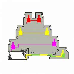 ABB D4/6.T3.P Entrelec Клеммник до 4 мм.кв. арт. 1SNA299684R0200