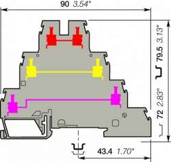ABB D4/6.T3.V0 Клеммник винтовой 4мм.кв. арт. 1SNA299683R0100