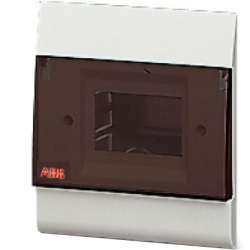 ABB Estetica Бокс встраиваемый белый 4мод. с дымчатой гориз. дв. IP 40 арт. 1SL2024A00