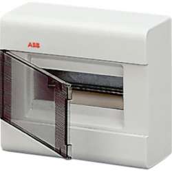 ABB Europa Бокс навесной белый 8мод. с дымчатой дв. IP41 арт. 1SL2458A00