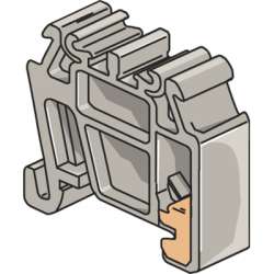 ABB Фиксатор BADRL Торц. для рейки DIN2 арт. 1SNA199420R2100