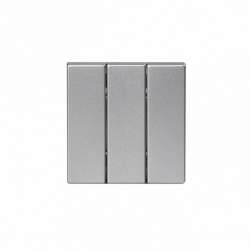 ABB Impressivo Клавиша для 3-клавишных выключателей/переключателей/кнопок, глухая, , алюминий арт. 1783-83