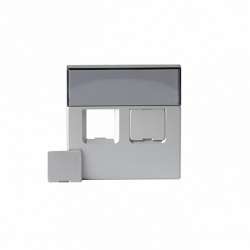 ABB Impressivo Накладка для 2хRJ45, , алюминий арт. 1819-83