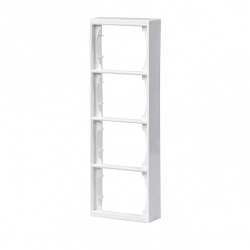 ABB Impressivo Рамка 4-постовая, 100мм, для наружого монтажа Doubleс/з , белый арт. 1724S100-84