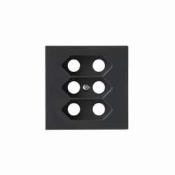 ABB Impressivo Центральная плата евро розетки, , антрацит арт. 303C-81