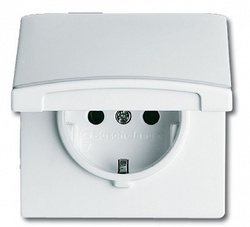 ABB Impuls Розетка с/з 16А 250В, с защитой от перенапряжения, альпийский белый арт. 2011-0-3841