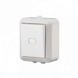 ABB Jussi Бел Переключатель 1-кл, 16А/250В, (схема 6), 2 доп.клеммы, IP44 арт. 1066SW