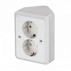ABB Jussi Бел Розетка D.Schuko, угловая арт. 402EA.E