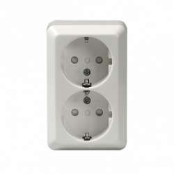 ABB Jussi Бел Розетка DoubleSCHUKO с заземлением, 16А/250В, винтовые клеммы арт. 232EA