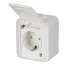 ABB Jussi Бел Розетка SCHUKO с заземлением, 16А/250В, зажимные клеммы, наруж.монтаж, IP55 арт. 20ESW