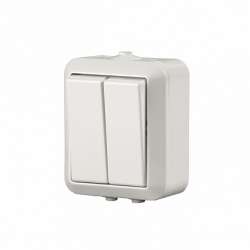 ABB Jussi Бел Выключатель 2-кл.,1P, 16А/230В поверхностный монтаж IP44 арт. 1065SW