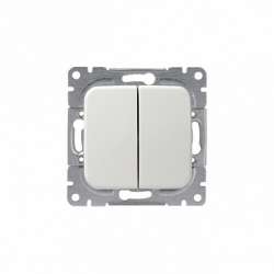 ABB Jussi Бел Выключатель 2-клавишный, 1-полюсный, 16А/230В (схама 5) арт. 1065U