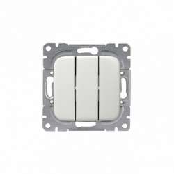 ABB Jussi Бел Выключатель 3-клавишный, 1-полюсный, 16А/230В арт. 10631U