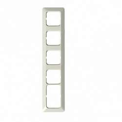 ABB Jussi Рамка 5-постовая, 1 пост 2с/з + 4 поста с/з, белый арт. 2525