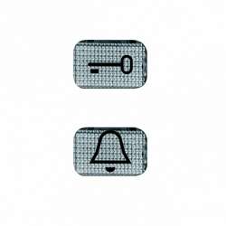 ABB Jussi Вставка для клавиши выключателя, прозрачная, с символом Колокольчик арт. 2145KI