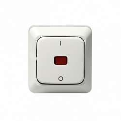 ABB Jussi Выключатель 2-пол.Jussi бел.контр.наруж арт. 1062AK4