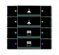 ABB KNX Антрацит Сенсор 4/8-кл. многофункциональный 6127/02-81-500 арт. 6117-0-0232