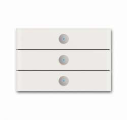 ABB KNX Busch-priOn Белое глянцевое стекло Накладка сенсора 3-клав арт. 6310-0-0172