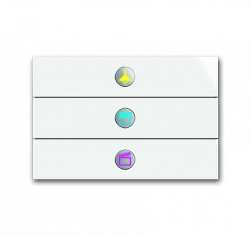 ABB KNX Busch-priOn Белый глянец Накладка сенсора 3-клав арт. 6310-0-0125