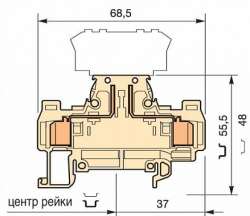 ABB Клемма D1,5/6.S.ADO.NF ADO 1.5мм.кв. арт. 1SNA400083R2500