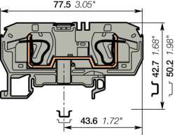 ABB Клемма D10/10.N.2L пруж. 10мм.кв. синяя арт. 1SNA290293R0500