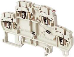 ABB Клемма D2,5/5.DE1.D.L пруж. 2.5мм.кв. двухуровневая, 2 диода 1N4007, Vном.=250В, Iном.=1А арт. 1SNA290182R2600