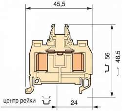 ABB Клемма D2,5/8.ADO.NF ADO 2.5мм.кв. арт. 1SNA399736R0100