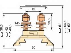 ABB Клемма HD10/12.FF5 2шпильки арт. 1SNA295397R2600