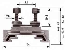 ABB Клемма HD16/14.FF5.21 2шпильки арт. 1SNA162991R1400