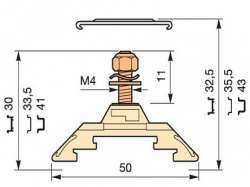 ABB Клемма HD4/9.F4.V0 1шпилька арт. 1SNA295391R2000