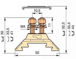 ABB Клемма HD4/9.FF4.V0 2шпильки арт. 1SNA295393R2200