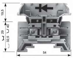 ABB Клемма HD6/14.SDH.1, quick-connect (fast on), с вилкой для установки диода, 6,3x0,8мм, 6 мм.кв., вилка в комплекте арт. 1SNA162988R2100