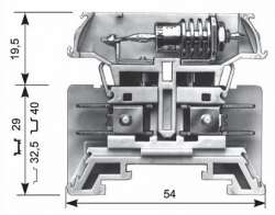 ABB Клемма HD6/14.SDH quick-connect, монтаж ножки в плату арт. 1SNA162993R1600