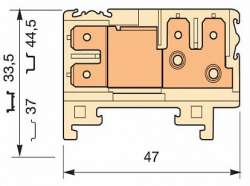 ABB Клемма HD6/8.2G.2G., quick-connect (fast on) 6,3x0,8мм, 6 мм. кв., 2 горизонтальные, 2 вертикальные арт. 1SNA160619R1000