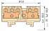 ABB Клемма HD6/9.2G.3G quick-connect (fast on) 6,3x0,8мм, 6 мм. кв., 2 цепи (3 вертикальные + 2 вертикальные с тестовым гнездом) арт. 1SNA160564R0100
