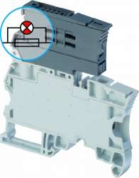 ABB Клемма ZS10-SF-R3 держатель-предохр. 6,3 x 32мм c инд.ом перегоревшего предохр. с красным светодиодом 115-250 В, винт. 10мм.кв. арт. 1SNK508422R0000